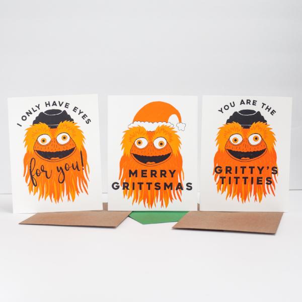 Gritty Mascot Flyers Fan Funny Philly Birthday Card 