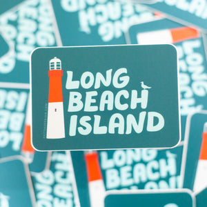 long beach island sticker with barnegat light