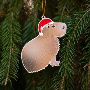 Capybara christmas tree ornament