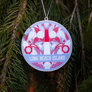 barnegat lighthouse christmas tree ornament