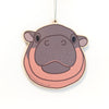 Moo Deng Christmas ornament, Moo Deng holiday ornament, hippo tree ornament, wooden hippo christmas ornament