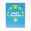 folk art tulips thank you card, colorful thank you card, thank you card for mom, tulip thanks card