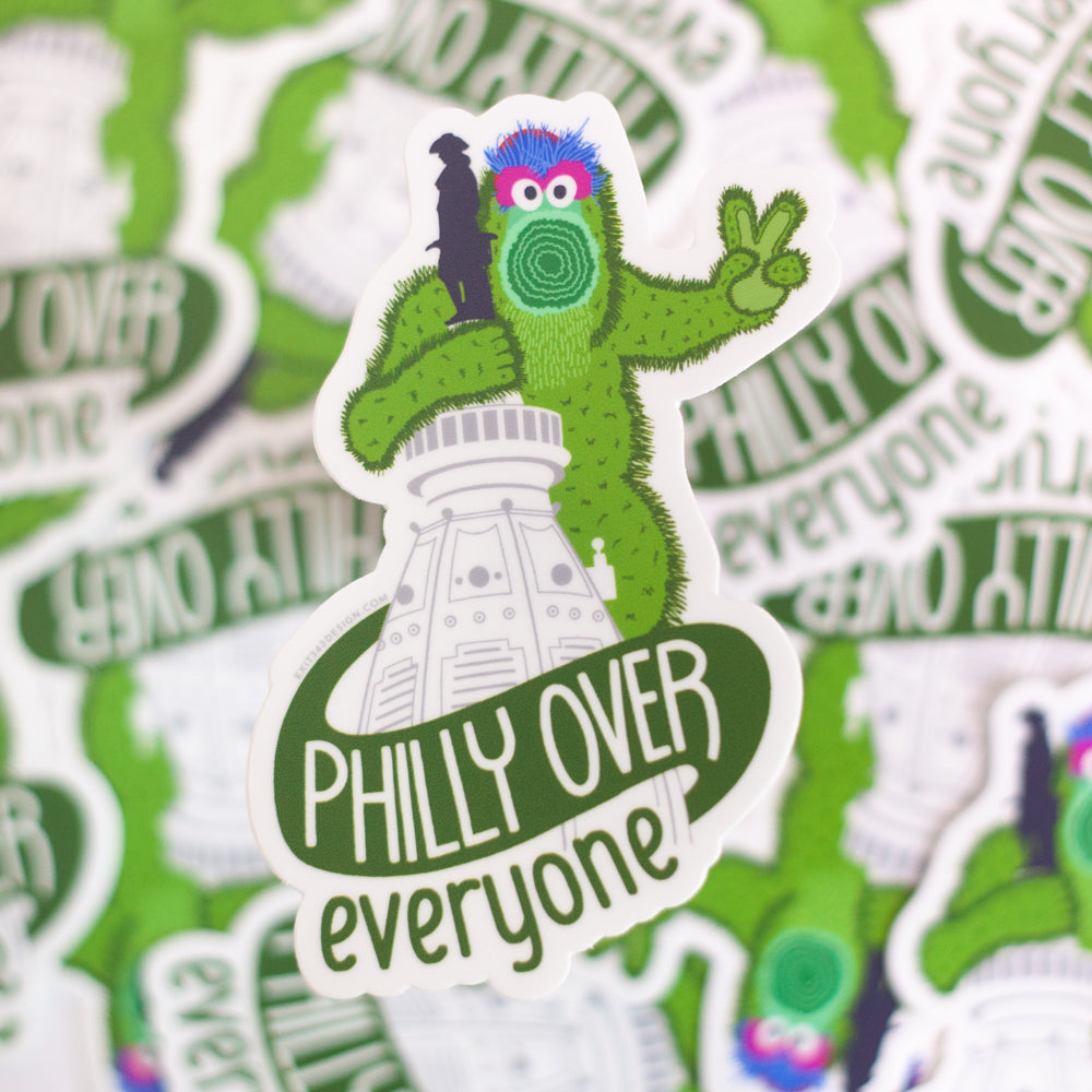 Gritty vinyl sticker, funny Philadelphia sticker, Gritty mascot